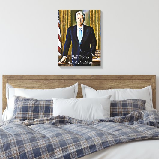 Bill Clinton 42. Präsident Keepake Leinwand Art (Insitu (Schlafzimmer))