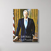 Bill Clinton 42. Präsident Keepake Leinwand Art (Vorderseite)