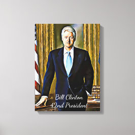 Bill Clinton 42. Präsident Keepake Leinwand Art