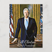 Bill Clinton 42. Präsident Keepake Postcard