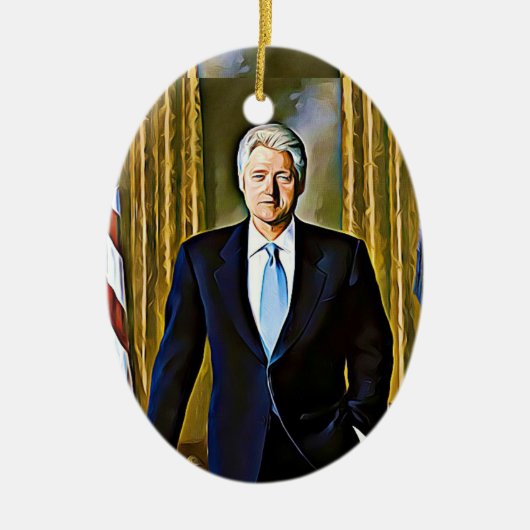 Bill Clinton 42nd Präsident Keepsake Ornament (Vorne)
