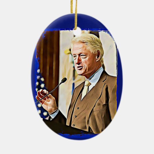 Bill Clinton 42nd Präsident Keepsake Ornament (Hinten)