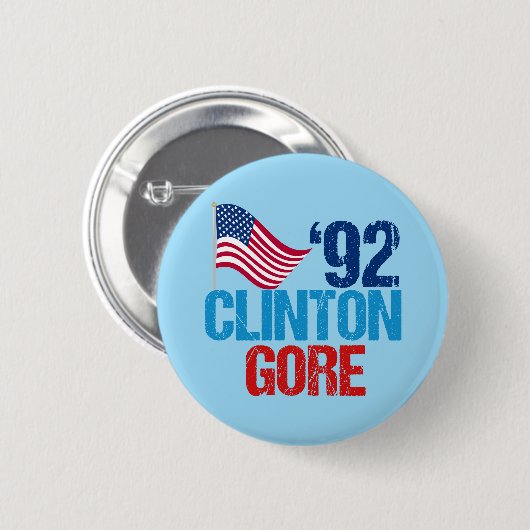 Bill Clinton Al Gore 1992 Button (Vorne & Hinten)