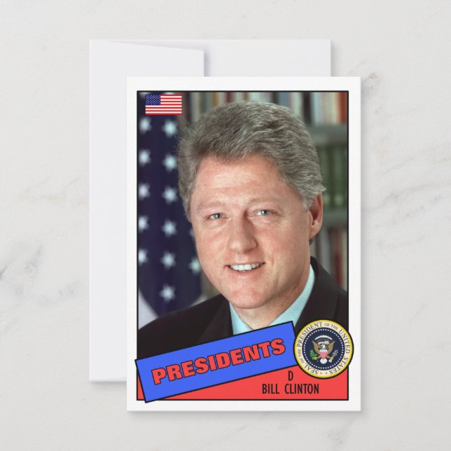 Bill Clinton Baseball Card (Vorderseite)
