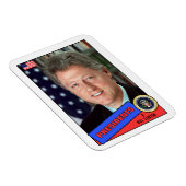 Bill Clinton Baseball Card Magnet (Rechte Seite)
