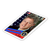 Bill Clinton Baseball Card Magnet (Linke Seite)
