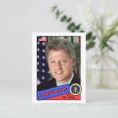 Bill Clinton Baseball Card Postkarte (Stehend Vorderseite)
