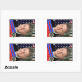 Bill Clinton Baseball Card Rechteckiger Aufkleber (Blatt)