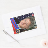 Bill Clinton Baseball Card Rechteckiger Aufkleber (Umschlag)