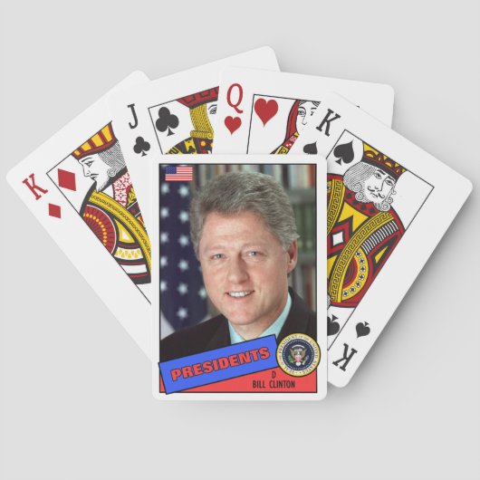 Bill Clinton Baseball Card Spielkarten (Rückseite)
