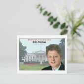 Bill Clinton Cartoon Postkarte (Stehend Vorderseite)