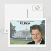 Bill Clinton Cartoon Postkarte (Vorne/Hinten)