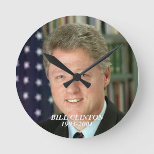 Bill Clinton clock Runde Wanduhr
