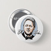 Bill Clinton für ersten Herr-Knopf Button (Vorne & Hinten)