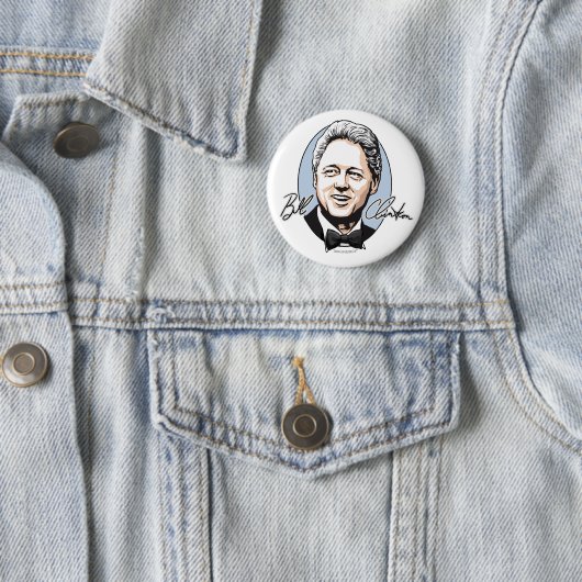 Bill Clinton für ersten Herr-Knopf Button (Beispiel)