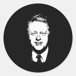 Bill Clinton Gear Runder Aufkleber
