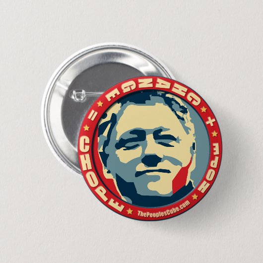 Bill Clinton - Herumtasten: OHP Knopf Button (Vorne & Hinten)