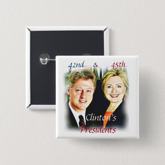 Bill Clinton & Hillary Clinton_ Button (Vorne & Hinten)