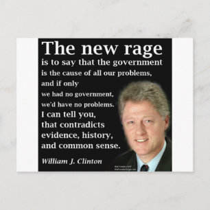 Bill Clinton kein Regierungsziffer Postkarte