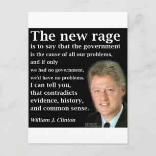 Bill Clinton kein Regierungsziffer Postkarte