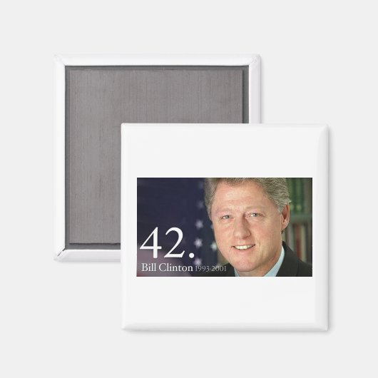 Bill Clinton Magnet (Vorderseite/Rückseite)