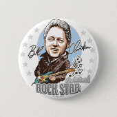 Bill Clinton politisches Rockstar! Knopf Button (Vorderseite)