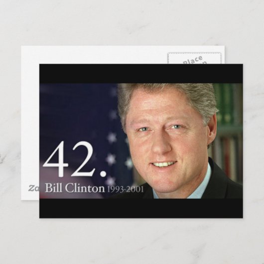 Bill Clinton Postkarte (Vorne/Hinten)