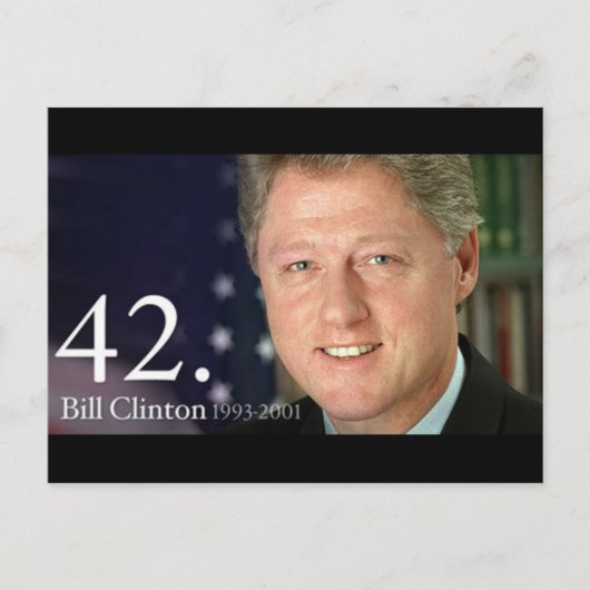 Bill Clinton Postkarte (Vorderseite)
