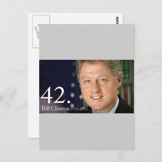 Bill Clinton Postkarte (Vorne/Hinten)