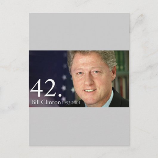 Bill Clinton Postkarte (Vorderseite)