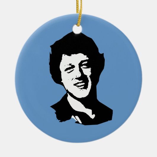 Bill Clinton Retro Keramikornament (Vorne)