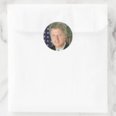Bill Clinton Runder Aufkleber (Tasche)