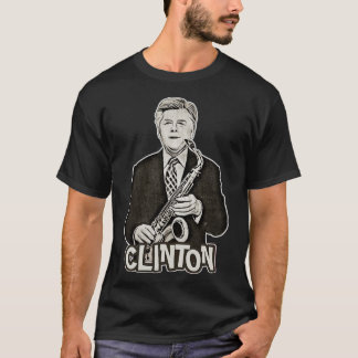 Bill Clinton Saxophone 90er Jahre Original Fan Art T-Shirt