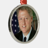 Bill Clinton Silbernes Ornament (Rechts)