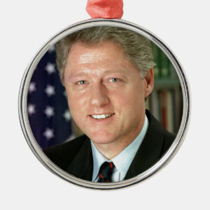 Bill Clinton Silbernes Ornament