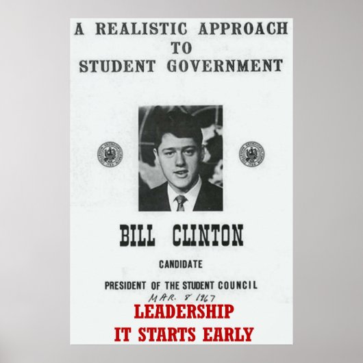 Bill Clinton von der Georgetown University P Poster (Vorne)