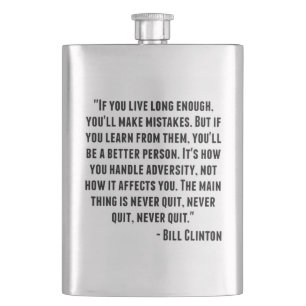 Bill Clinton-Zitat Flachmann