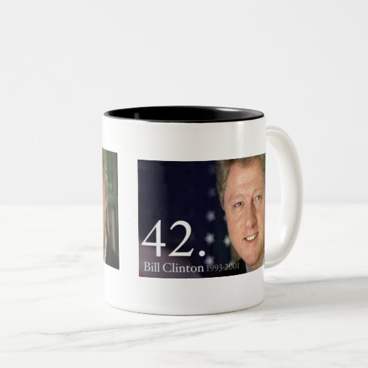 Bill Clinton Zweifarbige Tasse (VorderseiteRechts)