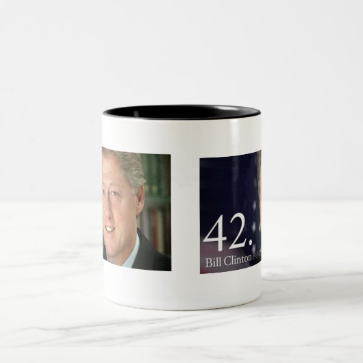 Bill Clinton Zweifarbige Tasse (Mittel)