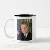 Bill Clinton Zweifarbige Tasse (Links)