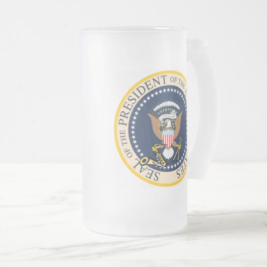 Bill Clintons PräsidentenSiegel-Tasse Mattglas Bierglas (VorderseiteRechts)