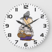 Bill Collector Große Wanduhr (Vorderseite)