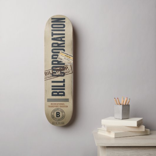 BILL CORPORATION: gebraucht Skateboard (Wandkunst)