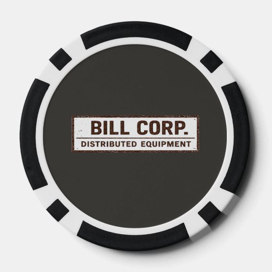 Bill Corps verteilte Ausrüstung Pokerchips (Rückseite)