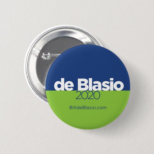 Bill de Blasio 2020 Button (Vorne & Hinten)