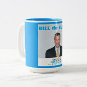 Bill de Blasio 2020 Zweifarbige Tasse (Vorderseite Links)