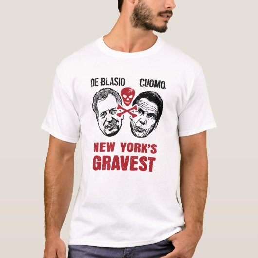 BILL DE BLASIO & ANDREW CUOMO - NEW YORK'S GRAVEST T-Shirt (Vorderseite)