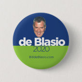 Bill de Blasio für den Präsidenten Button (Vorderseite)
