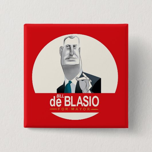 Bill de Blasio NYC Bürgermeister 2013 Button (Vorderseite)