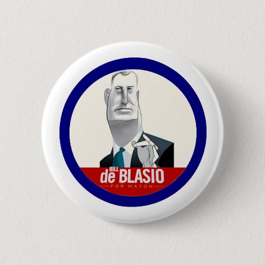 Bill De Blasio NYC Bürgermeister 2013 Button (Vorderseite)
